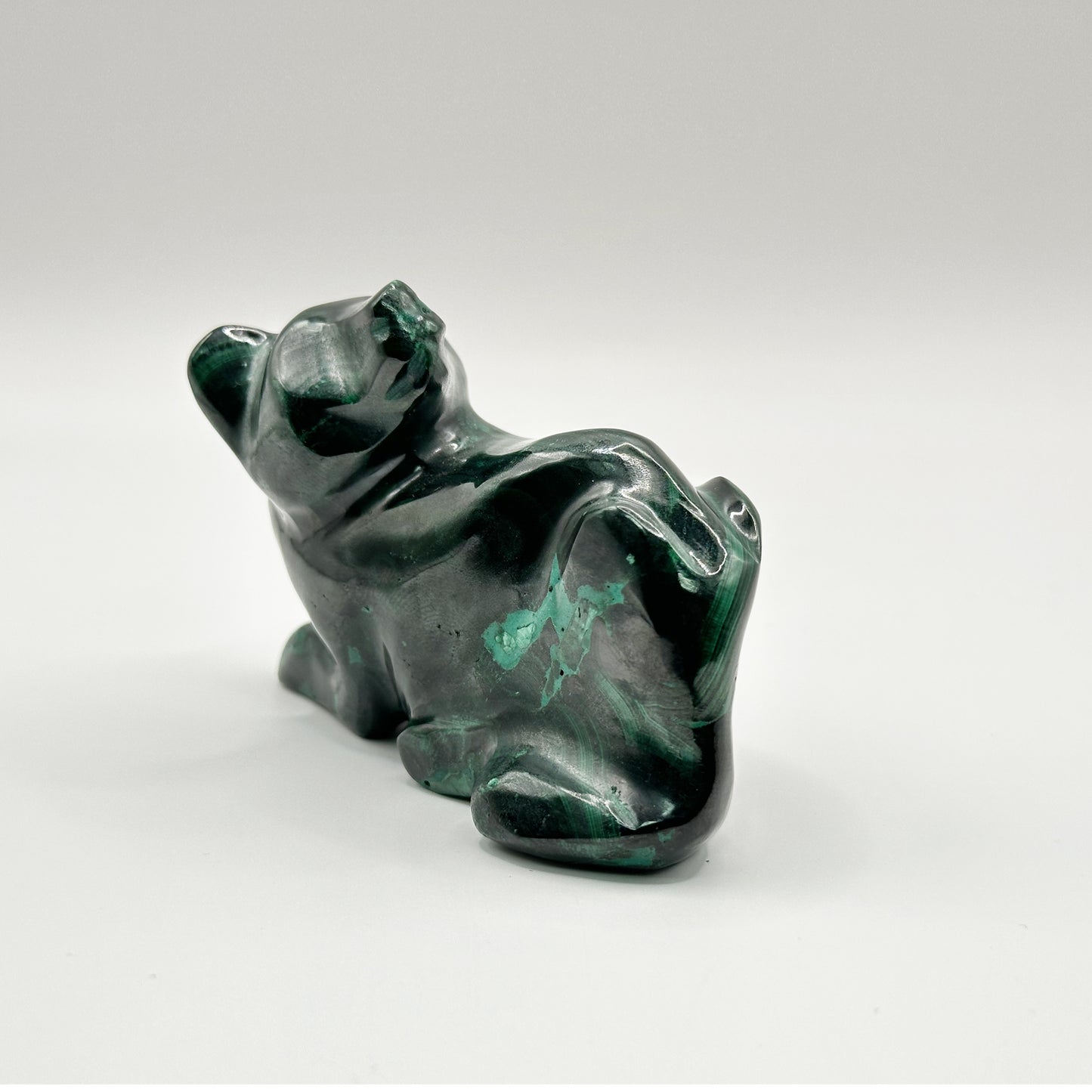 Natural Malachite Panther Carving Hand Carved Crystal Figurine - Gem Avenue