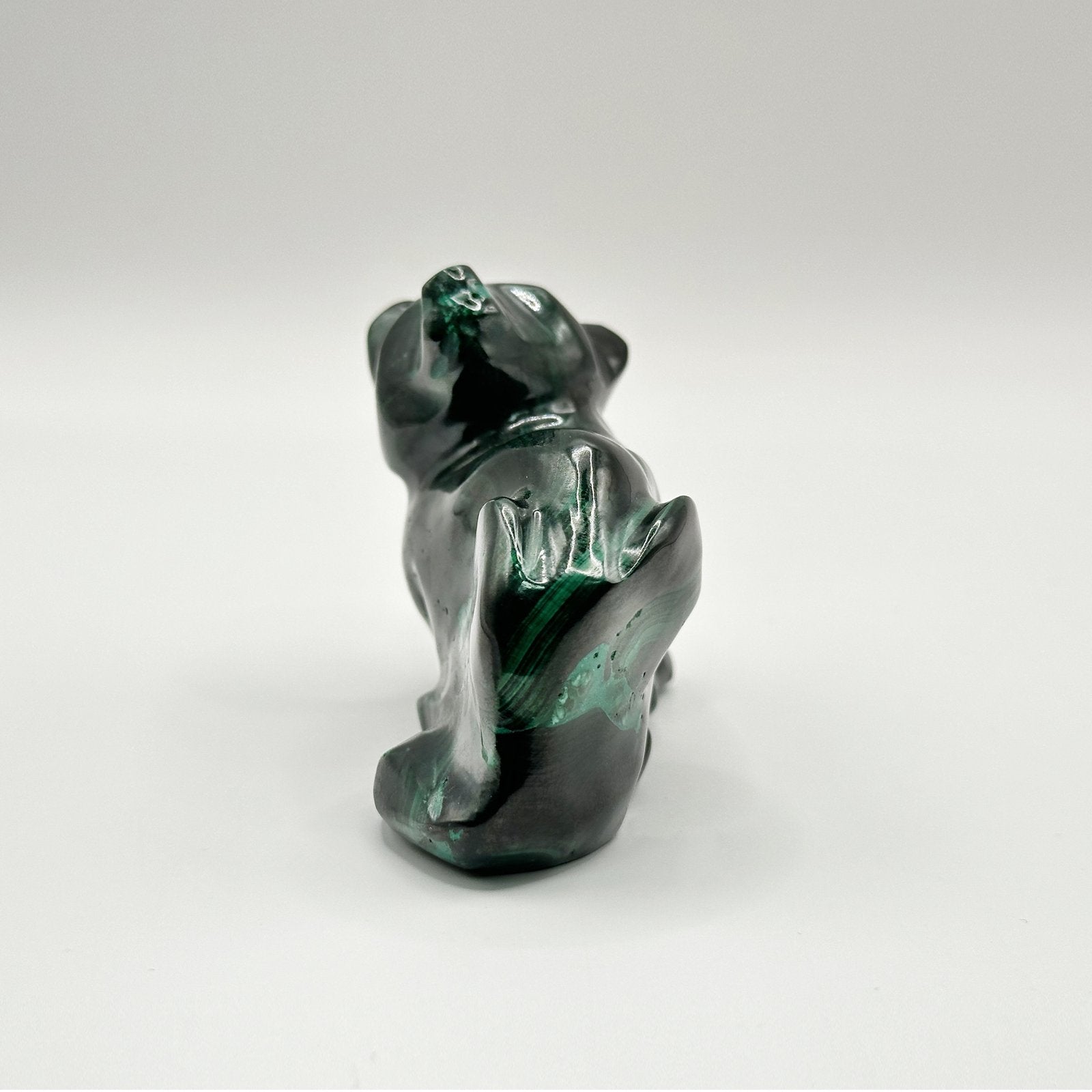 Natural Malachite Panther Carving - Gem Avenue