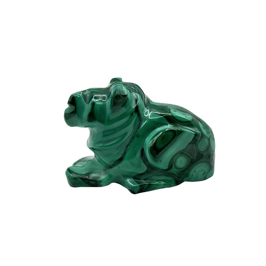 Natural Malachite Lion Carving - Gem Avenue