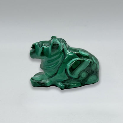 Natural Malachite Lion Carving - Gem Avenue