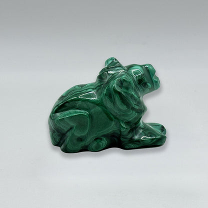 Natural Malachite Lion Carving - Gem Avenue