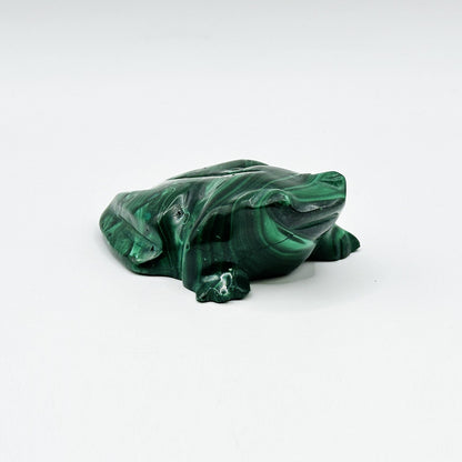Natural Malachite Frog Carving - Gem Avenue