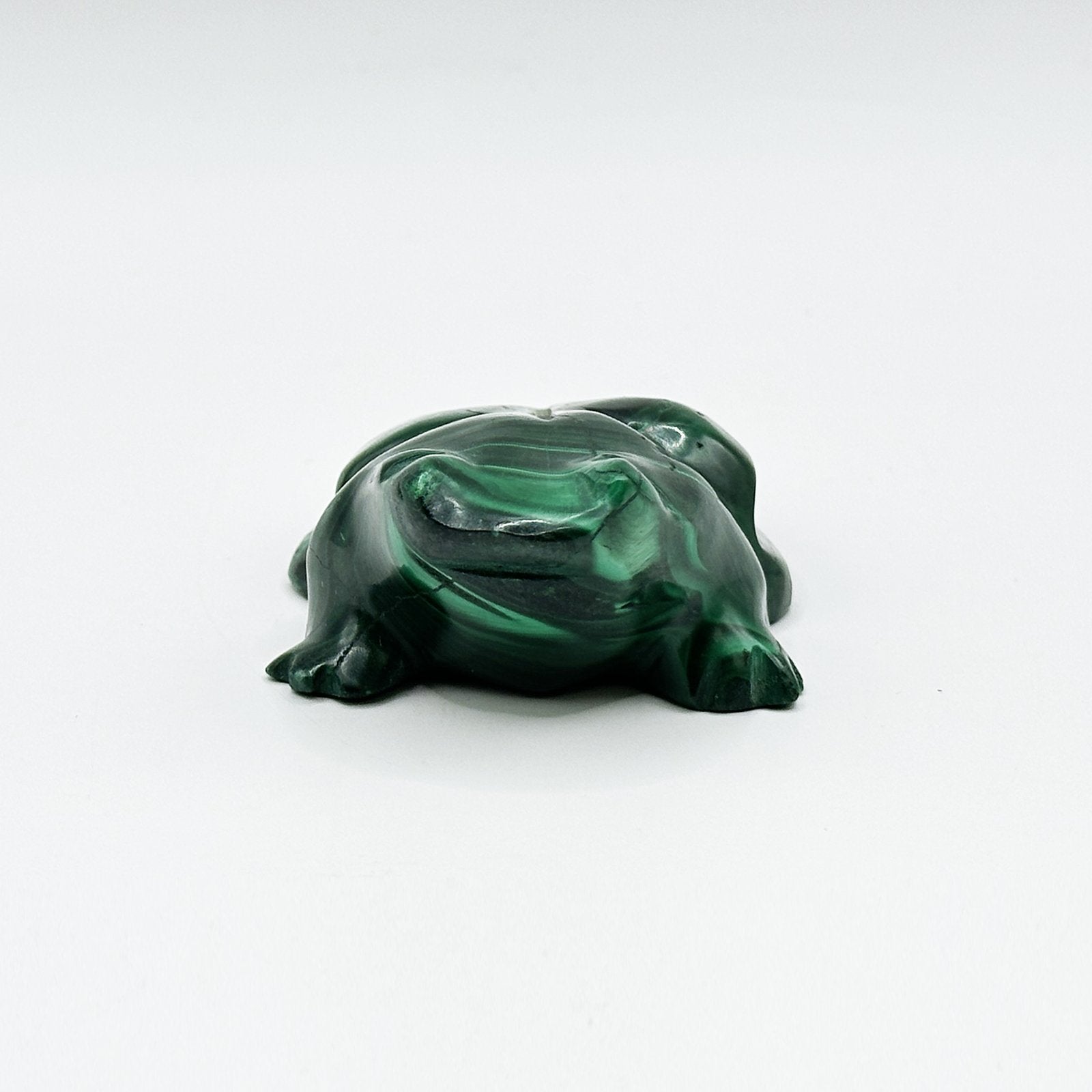 Natural Malachite Frog Carving - Gem Avenue