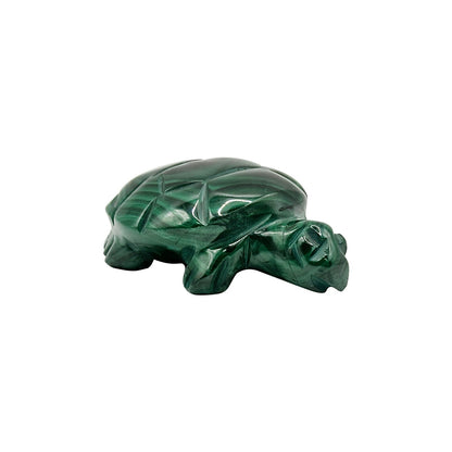 Natural Malachite Turtle Carving - Gem Avenue