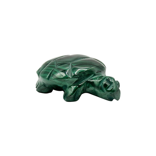 Natural Malachite Turtle Carving - Gem Avenue