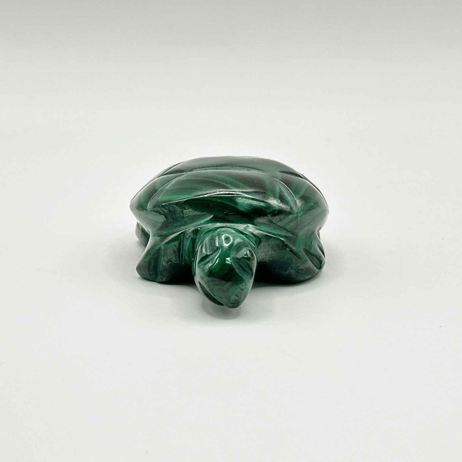Natural Malachite Turtle Carving - Gem Avenue