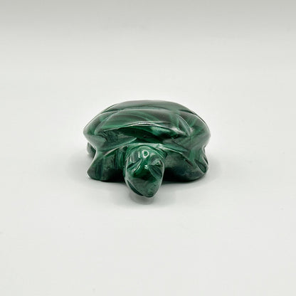 Natural Malachite Turtle Carving - Gem Avenue