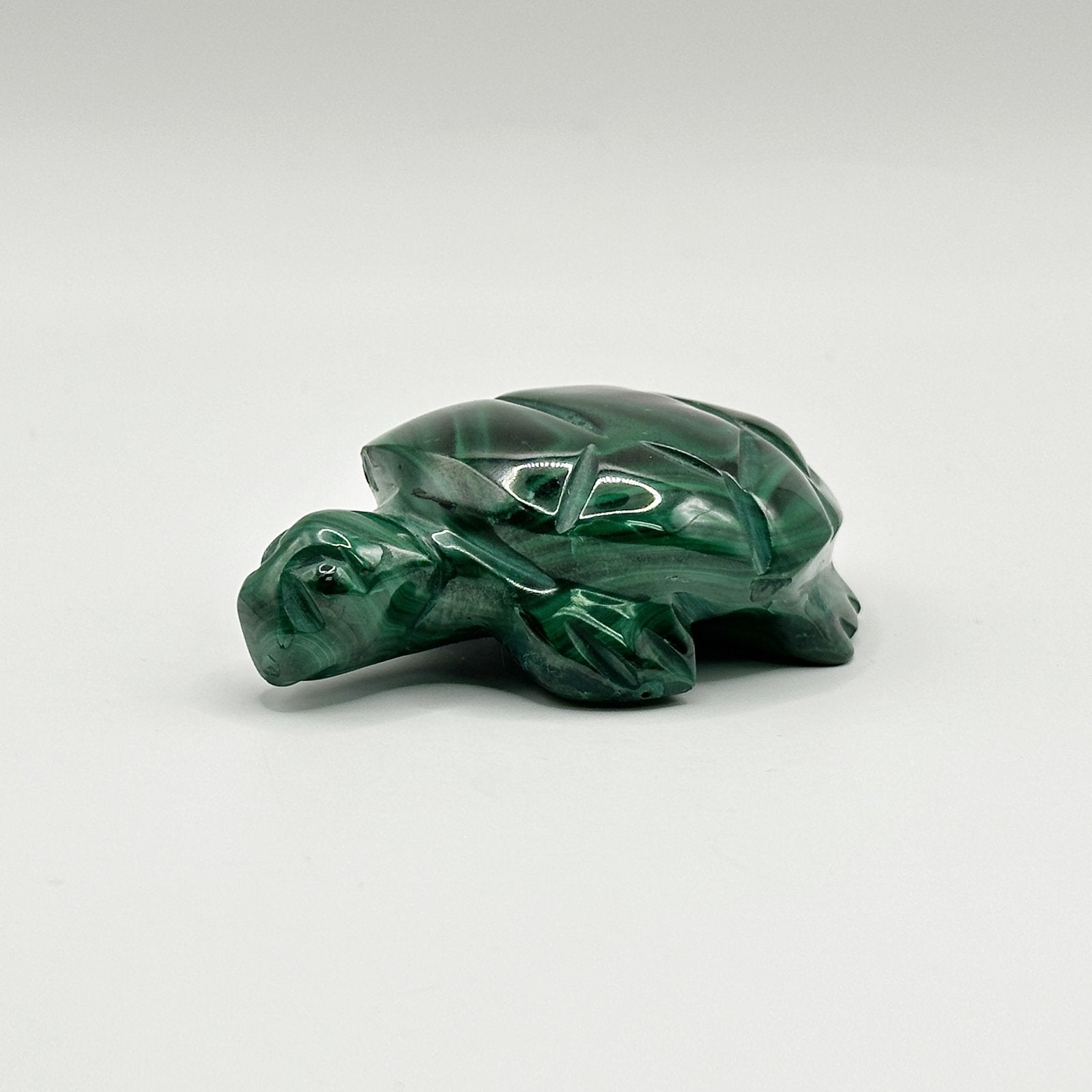 Natural Malachite Turtle Carving - Gem Avenue