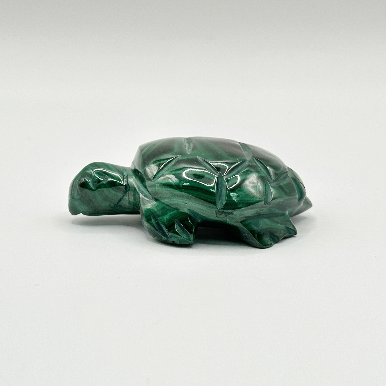 Natural Malachite Turtle Carving - Gem Avenue