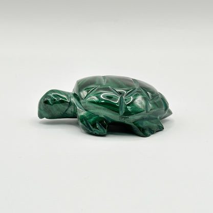 Natural Malachite Turtle Carving - Gem Avenue