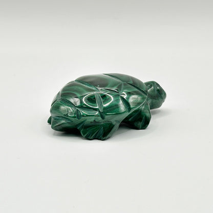 Natural Malachite Turtle Carving - Gem Avenue