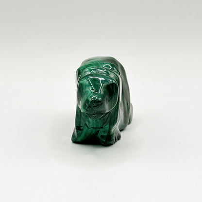 Natural Malachite Seal Carving - Gem Avenue
