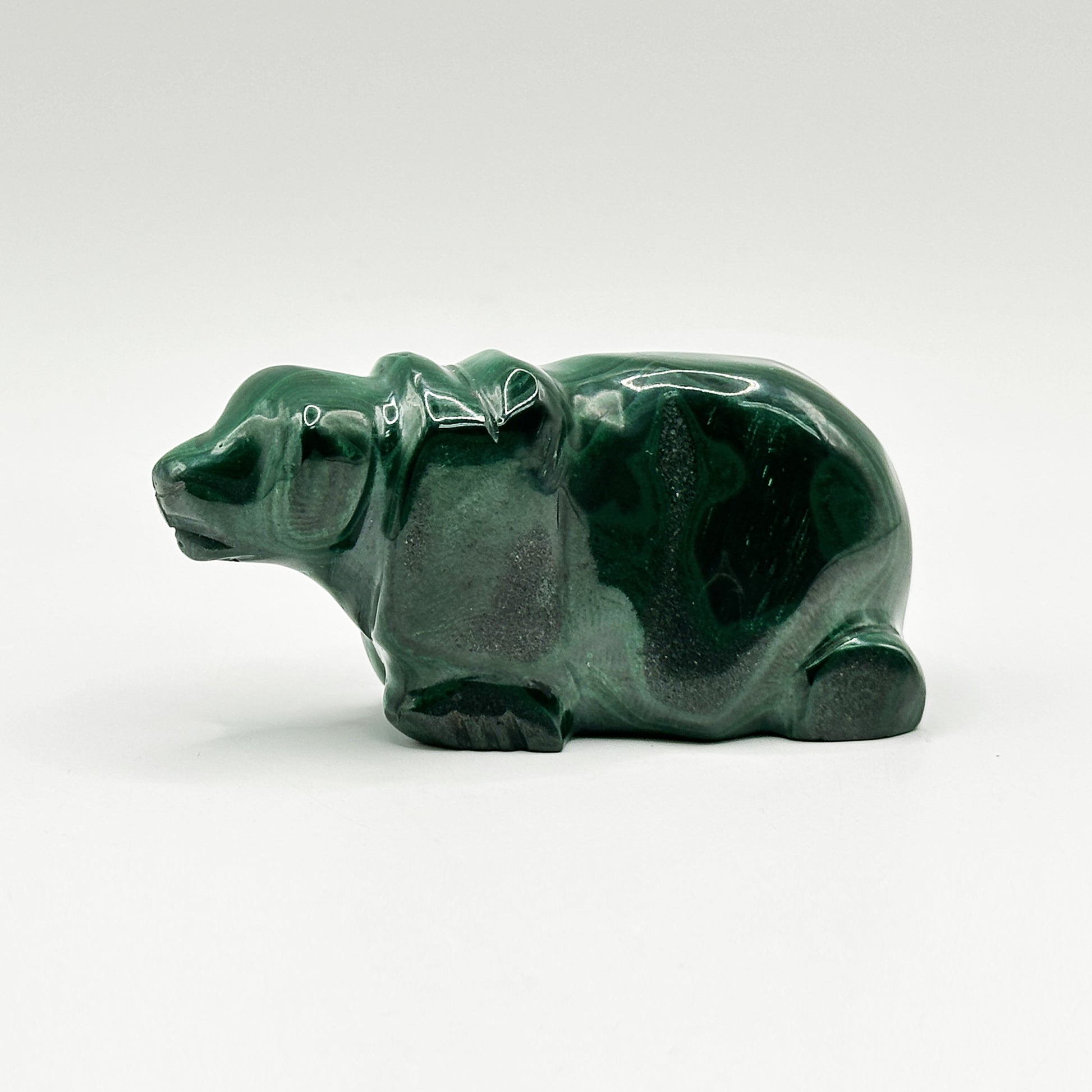 Natural Malachite Seal Carving - Gem Avenue