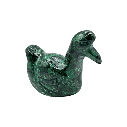 Natural Malachite Duck Carving - Gem Avenue