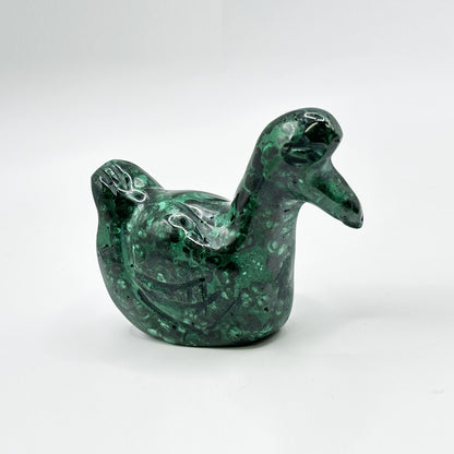 Natural Malachite Duck Carving - Gem Avenue