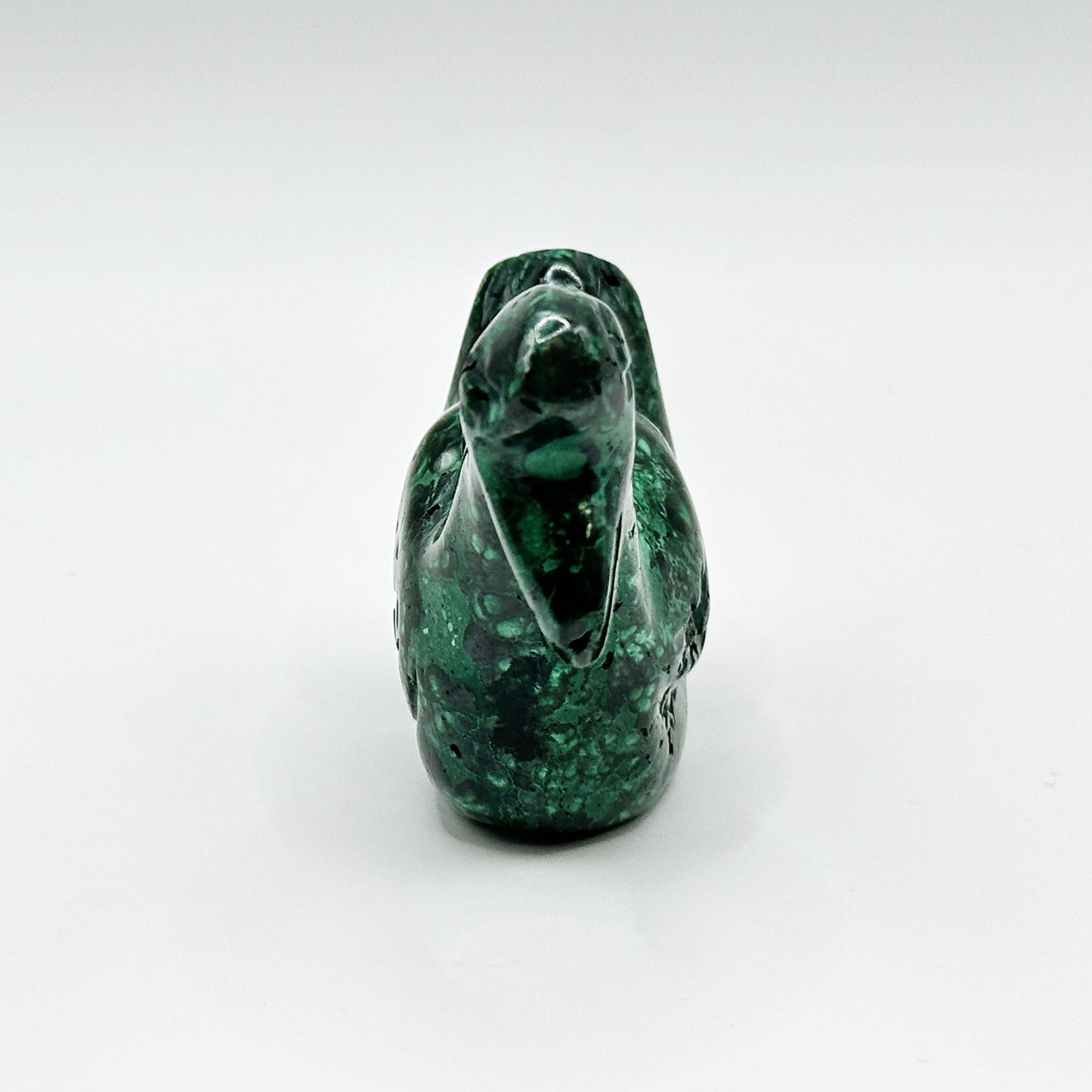 Natural Malachite Duck Carving - Gem Avenue