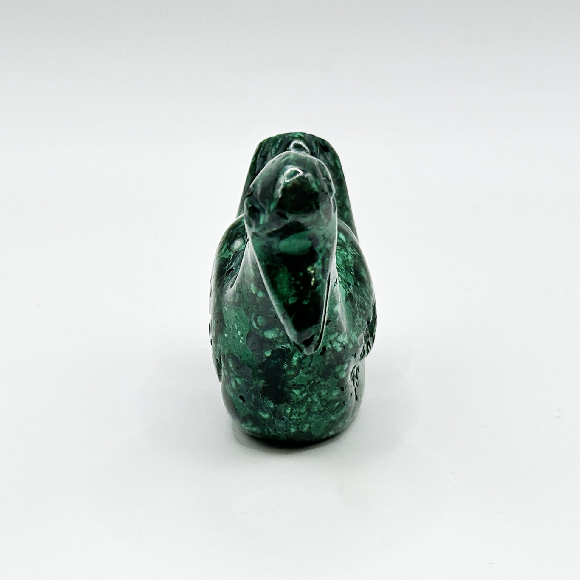 Natural Malachite Duck Carving - Gem Avenue