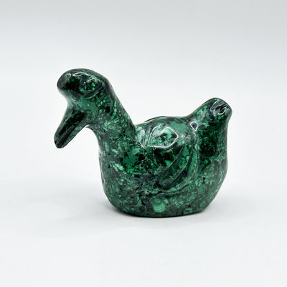 Natural Malachite Duck Carving - Gem Avenue