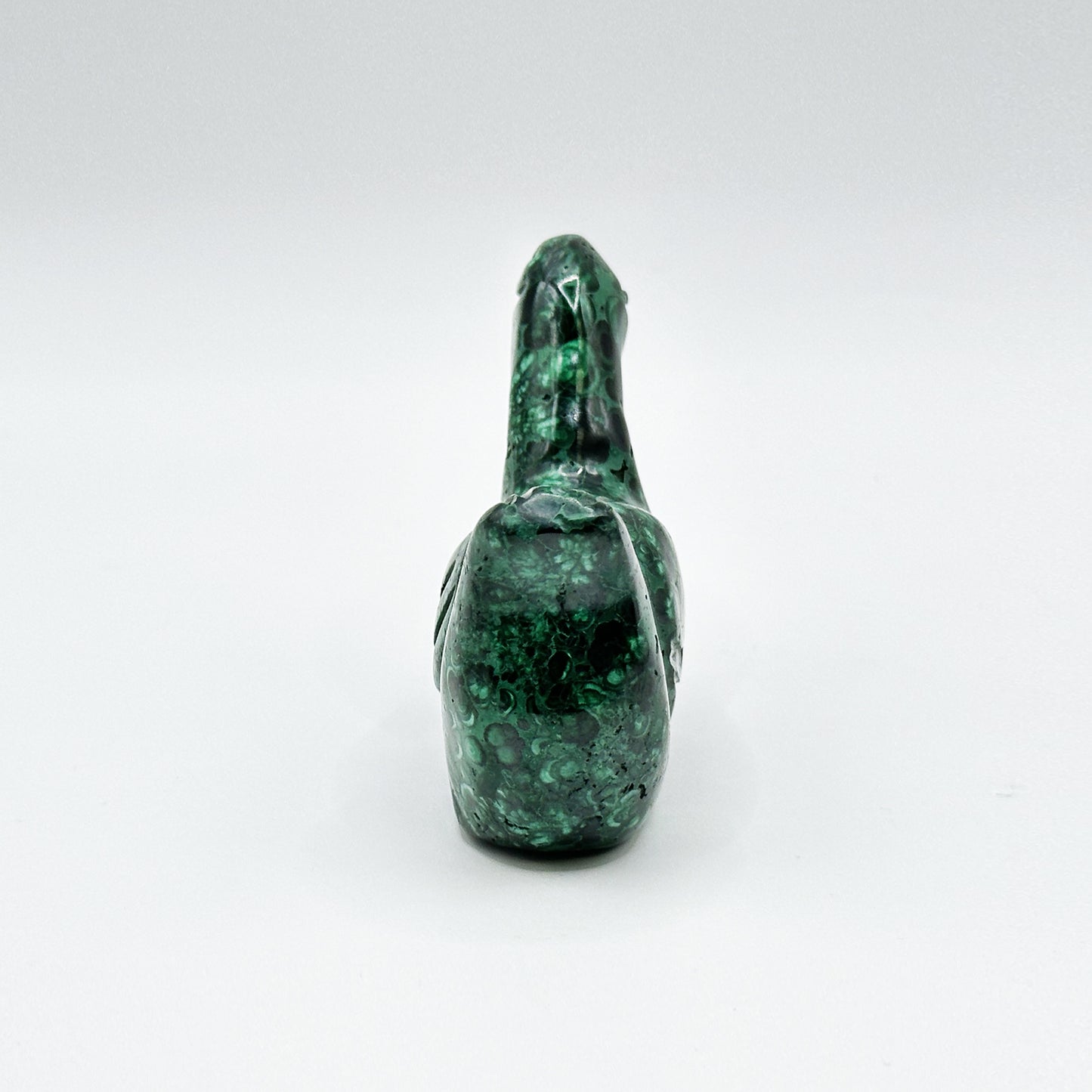 Natural Malachite Duck Carving - Gem Avenue