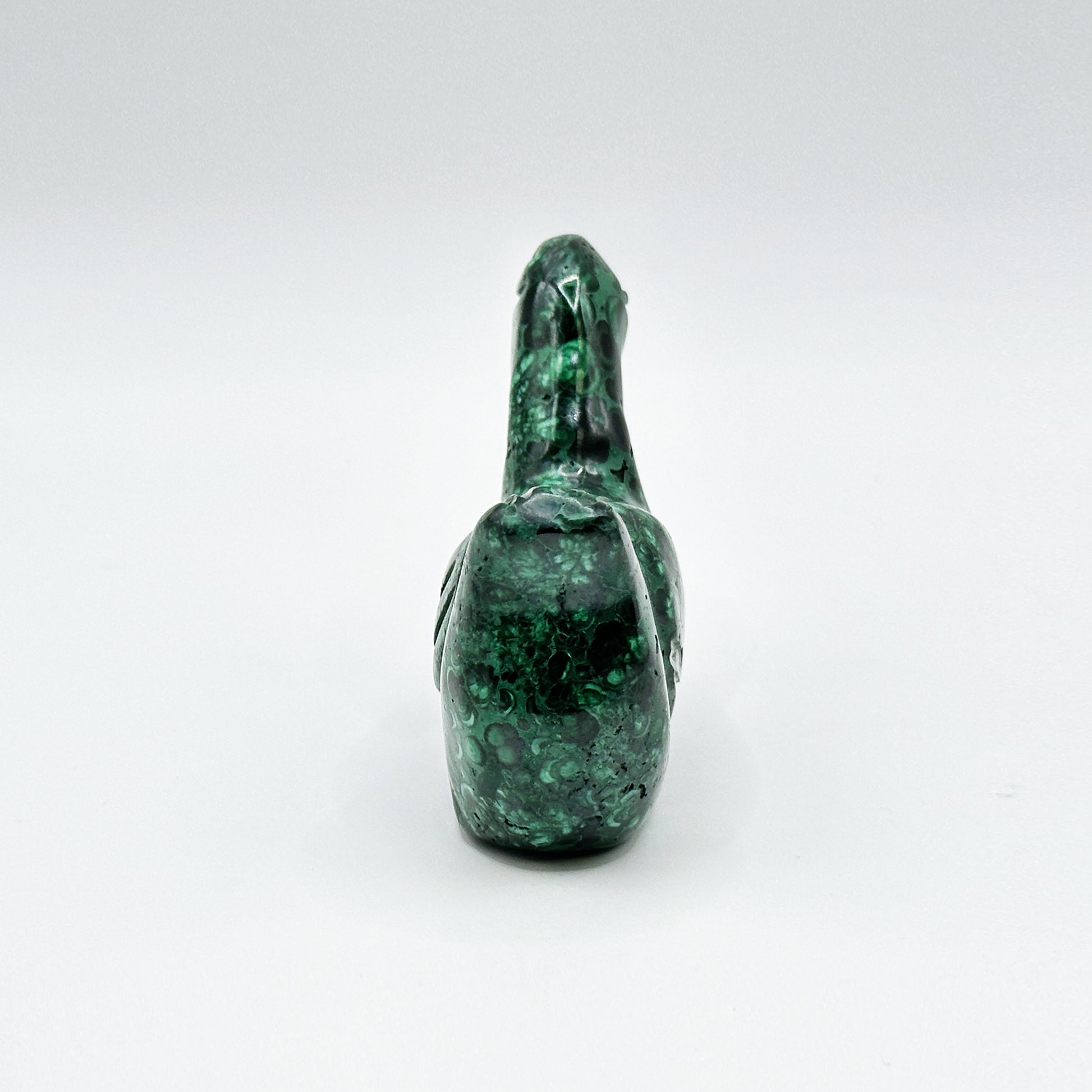Natural Malachite Duck Carving - Gem Avenue
