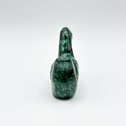 Natural Malachite Duck Carving - Gem Avenue