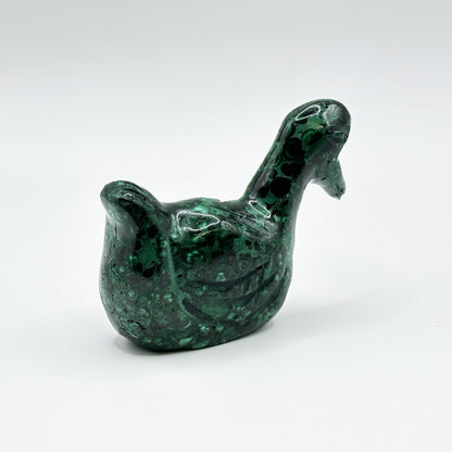 Natural Malachite Duck Carving - Gem Avenue
