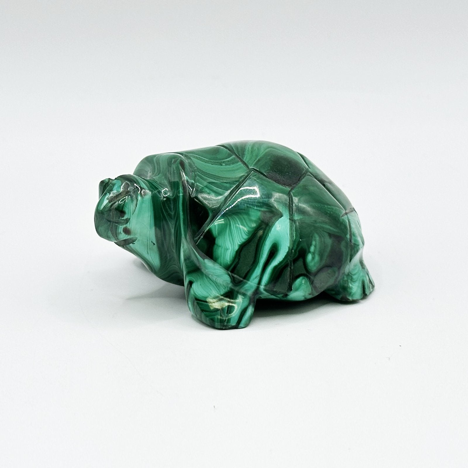 Natural Malachite Turtle Carving - Gem Avenue