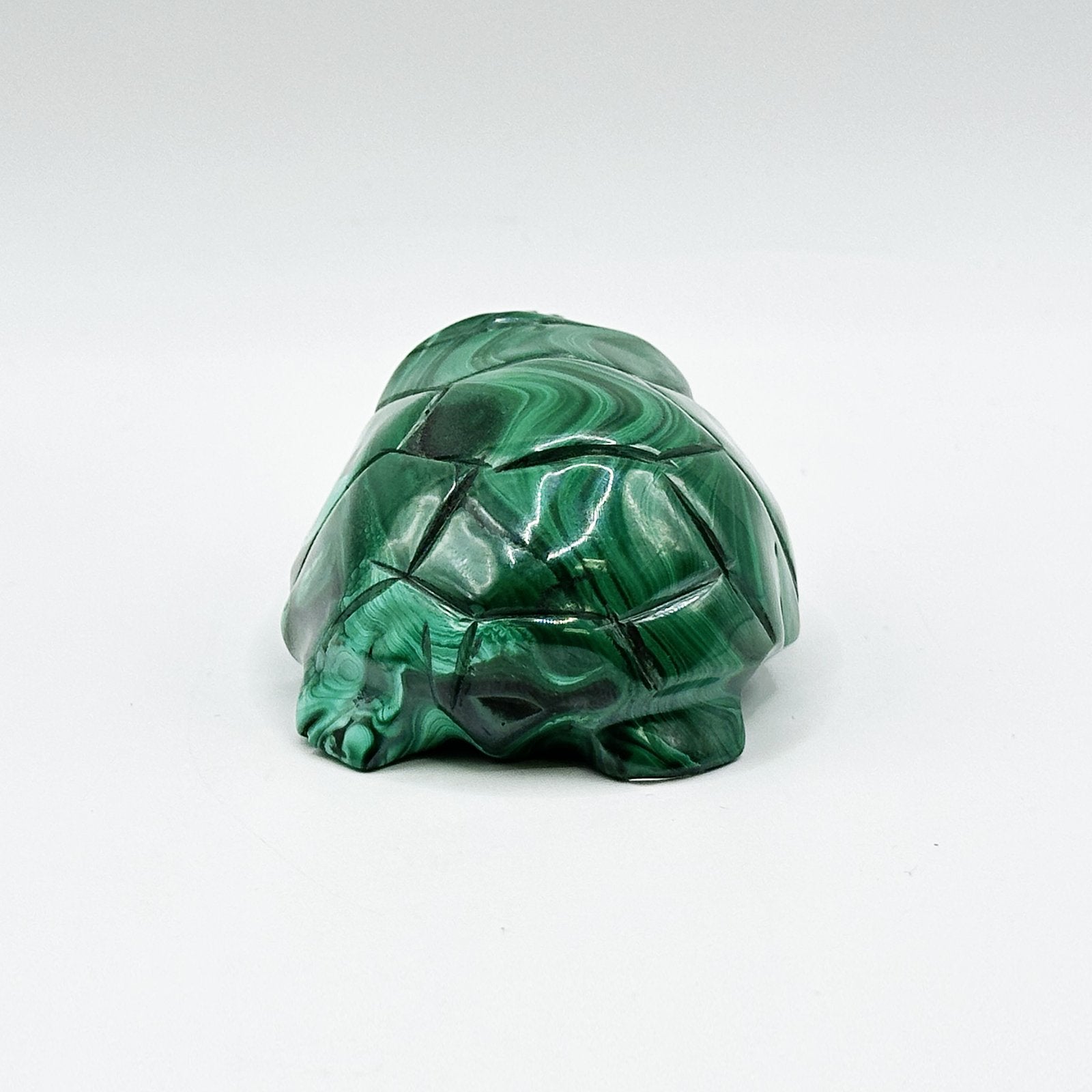 Natural Malachite Turtle Carving - Gem Avenue
