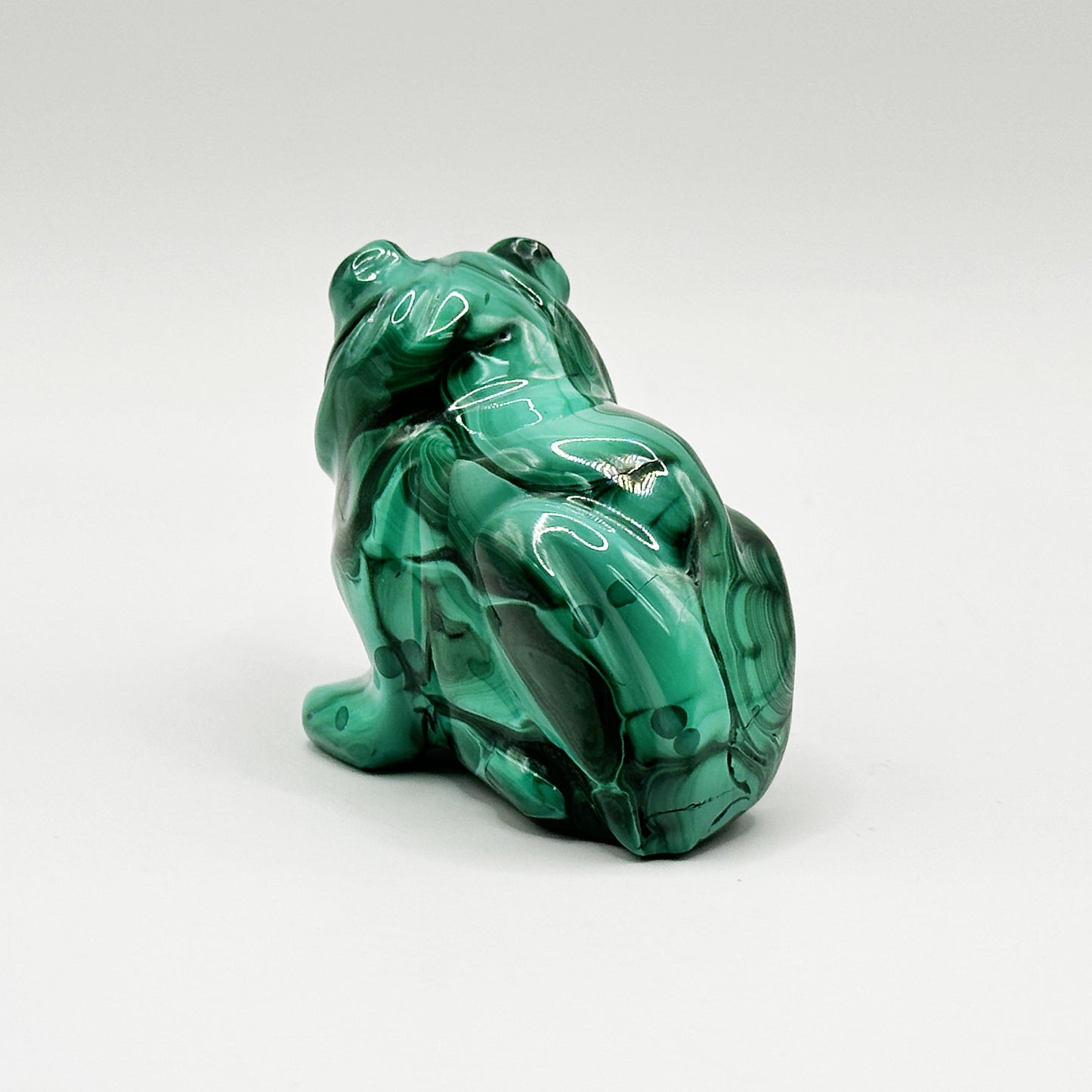 Natural Malachite Lion Carving - Gem Avenue