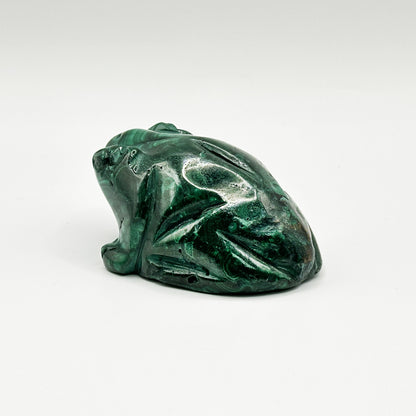 Natural Malachite Frog Carving - Gem Avenue