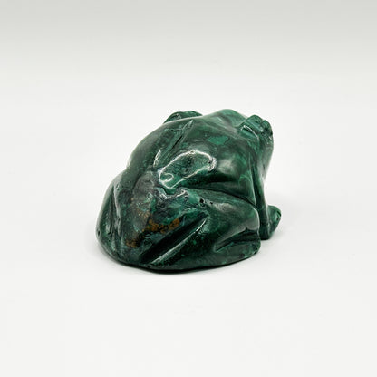 Natural Malachite Frog Carving - Gem Avenue