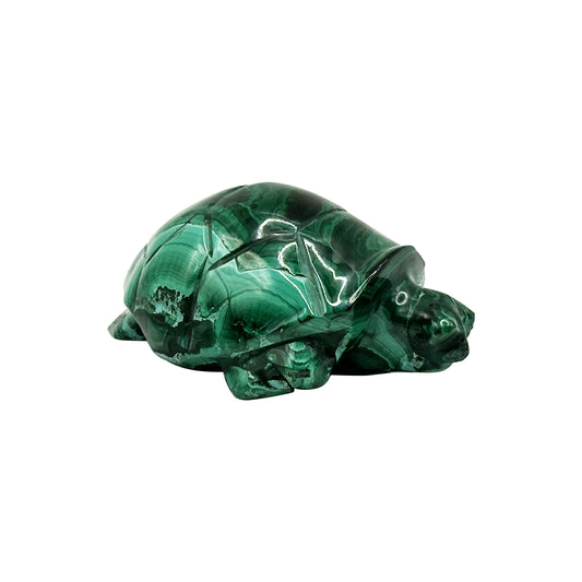Natural Malachite Turtle Carving - Gem Avenue