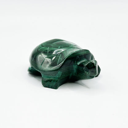 0.75" Natural Malachite Turtle Carving from Congo - RAN521 - Gem Avenue