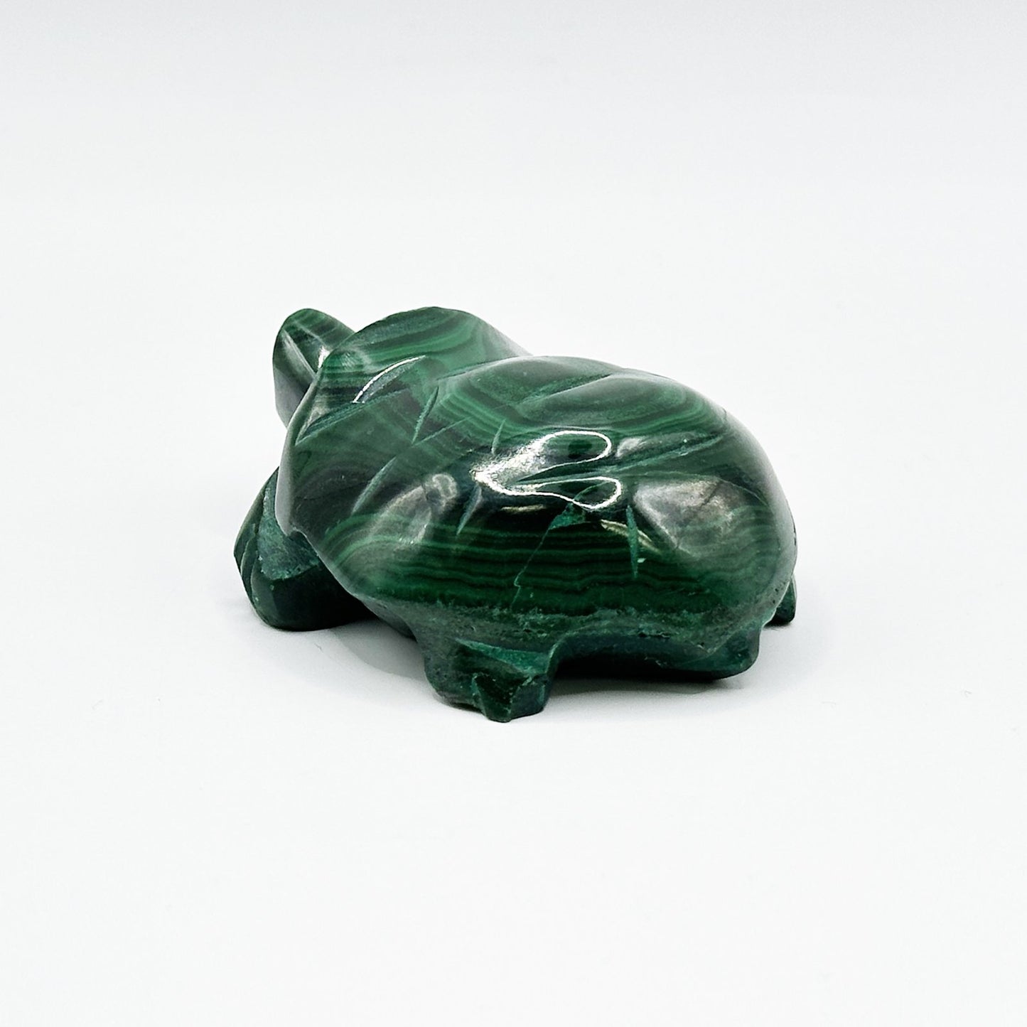 0.75" Natural Malachite Turtle Carving from Congo - RAN521 - Gem Avenue