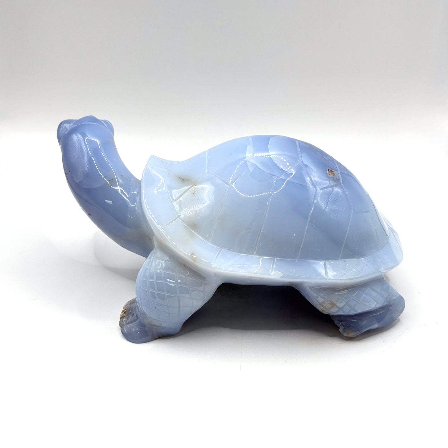 Blue Chalcedony Turtle Figurine