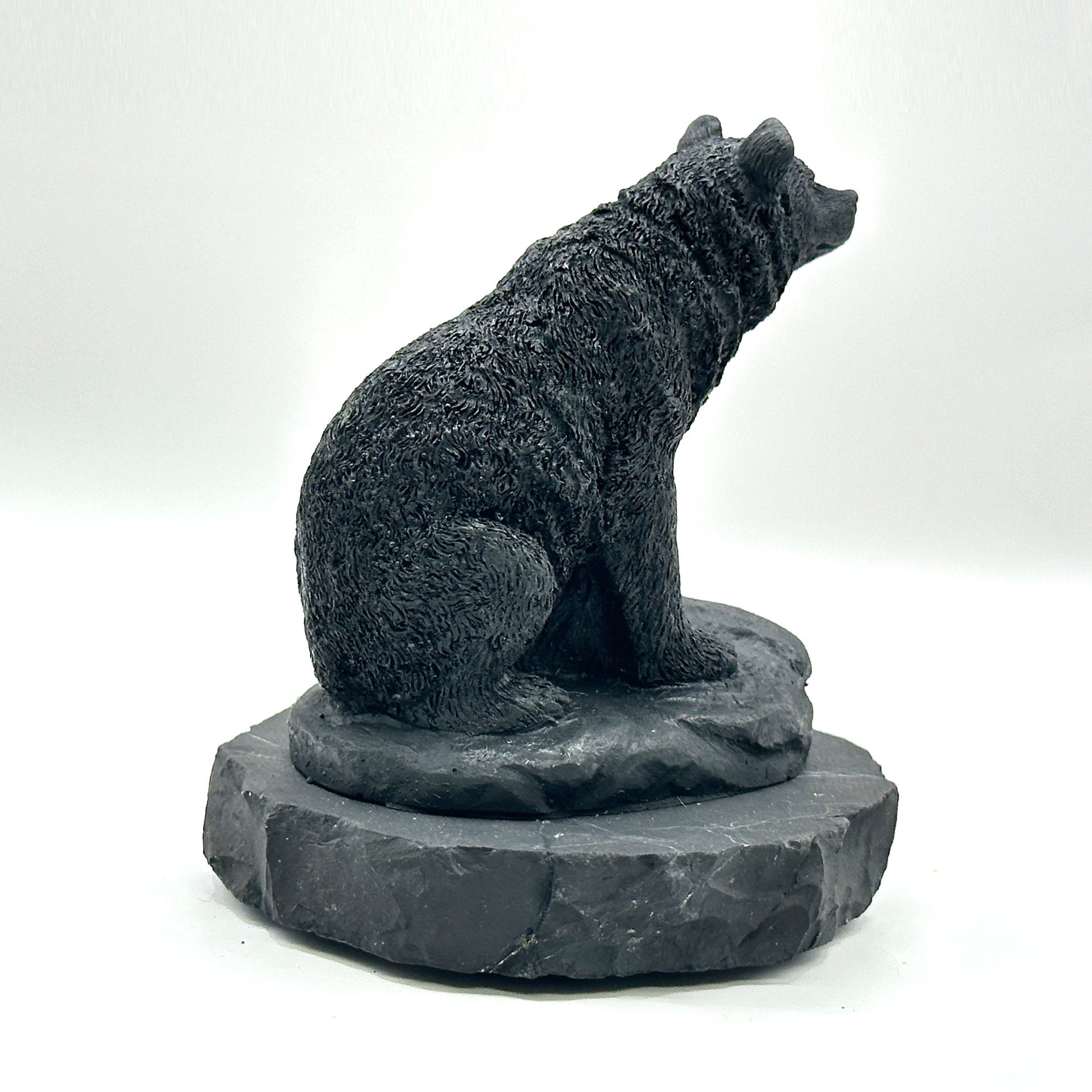 Hand Carved Shungite Bear Figurine - Gem Avenue