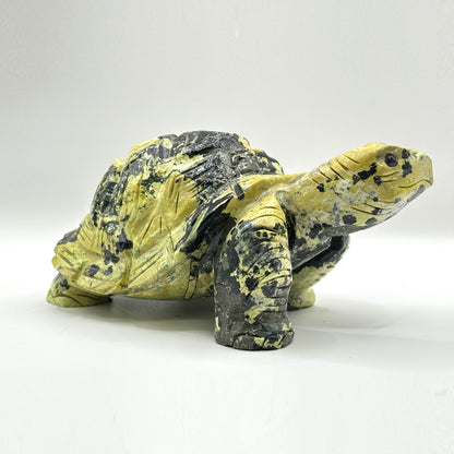 Hand-Carved Serpentine Turtle Figurine - Gem Avenue