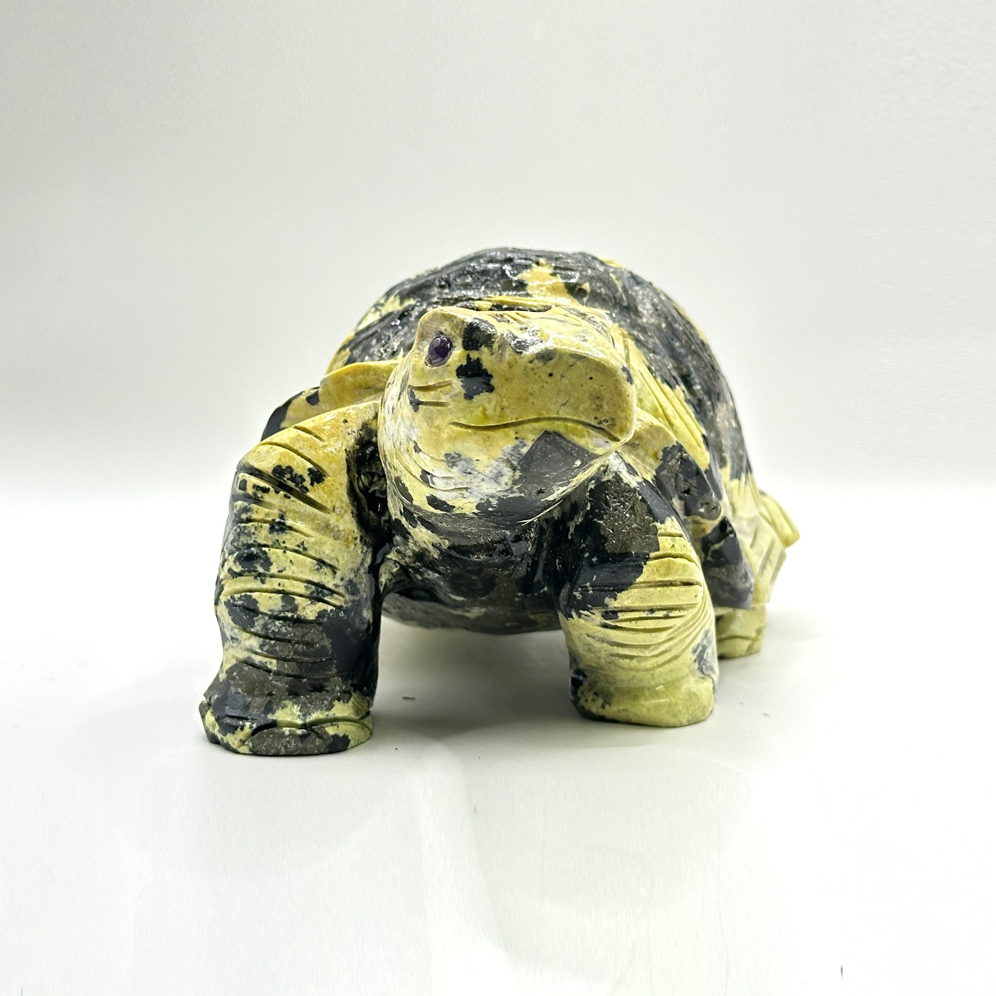 Hand-Carved Serpentine Turtle Figurine - Gem Avenue