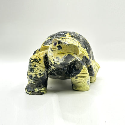 Hand-Carved Serpentine Turtle Figurine - Gem Avenue