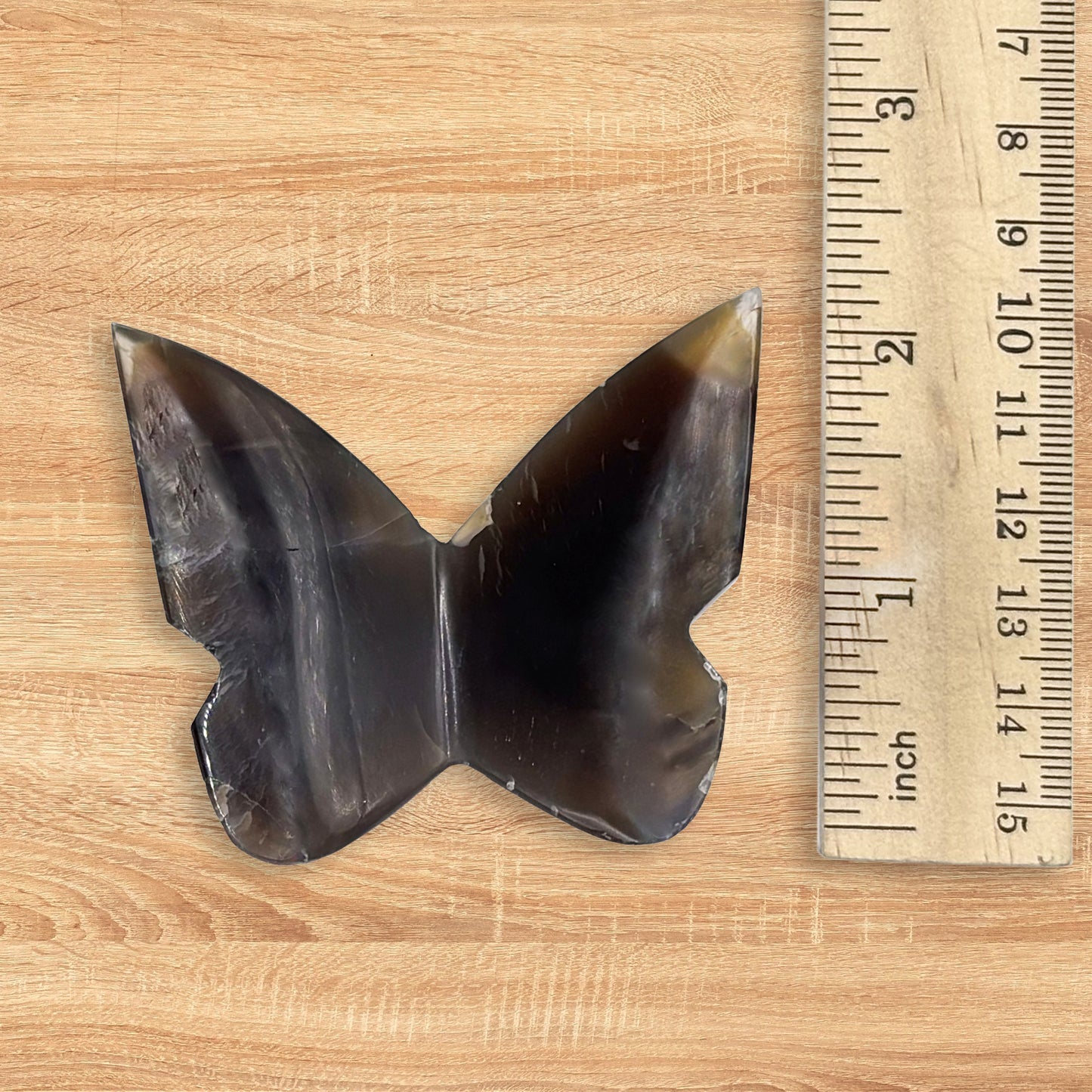 Purple Chalcedony Butterfly Carving Natural Handcrafted Crystal Decor for Home & Gift - RAN541