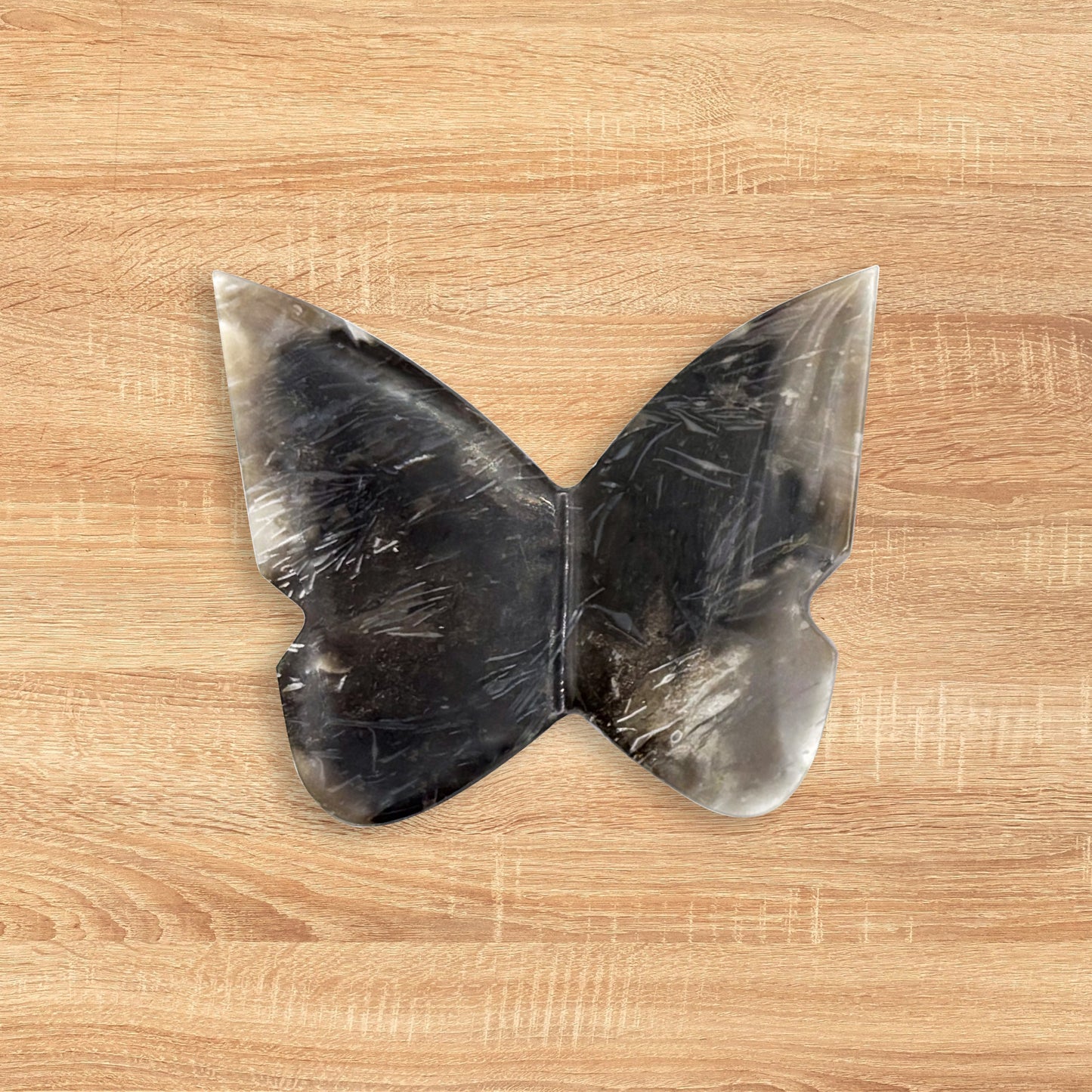 Palm Root Butterfly Carving Natural Handcrafted Crystal Decor for Home & Gift - RAN542