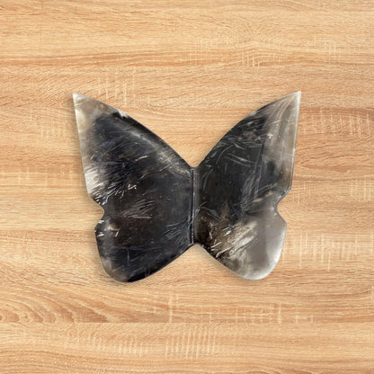 Palm Root Butterfly Carving Natural Handcrafted Crystal Decor for Home & Gift - RAN542