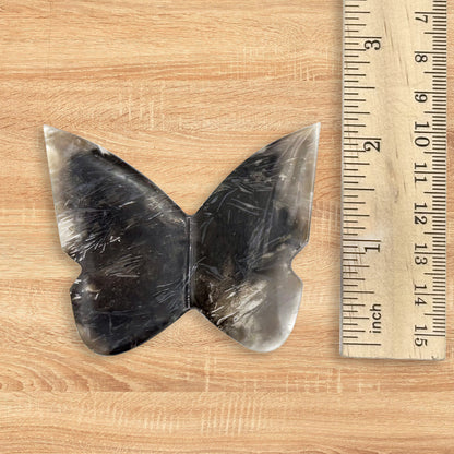 Palm Root Butterfly Carving Natural Handcrafted Crystal Decor for Home & Gift - RAN542