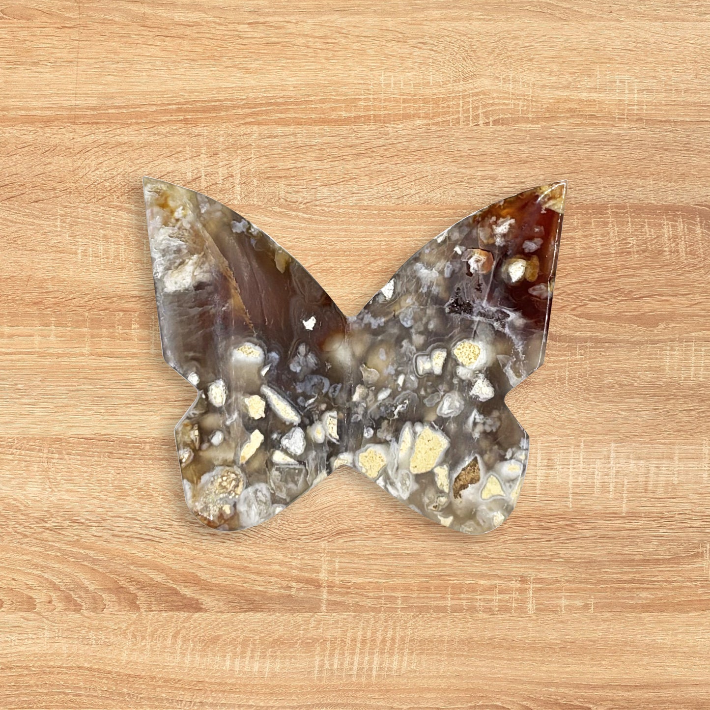 Maligano Jasper Butterfly Carving Natural Handcrafted Crystal Decor for Home & Gift - RAN543