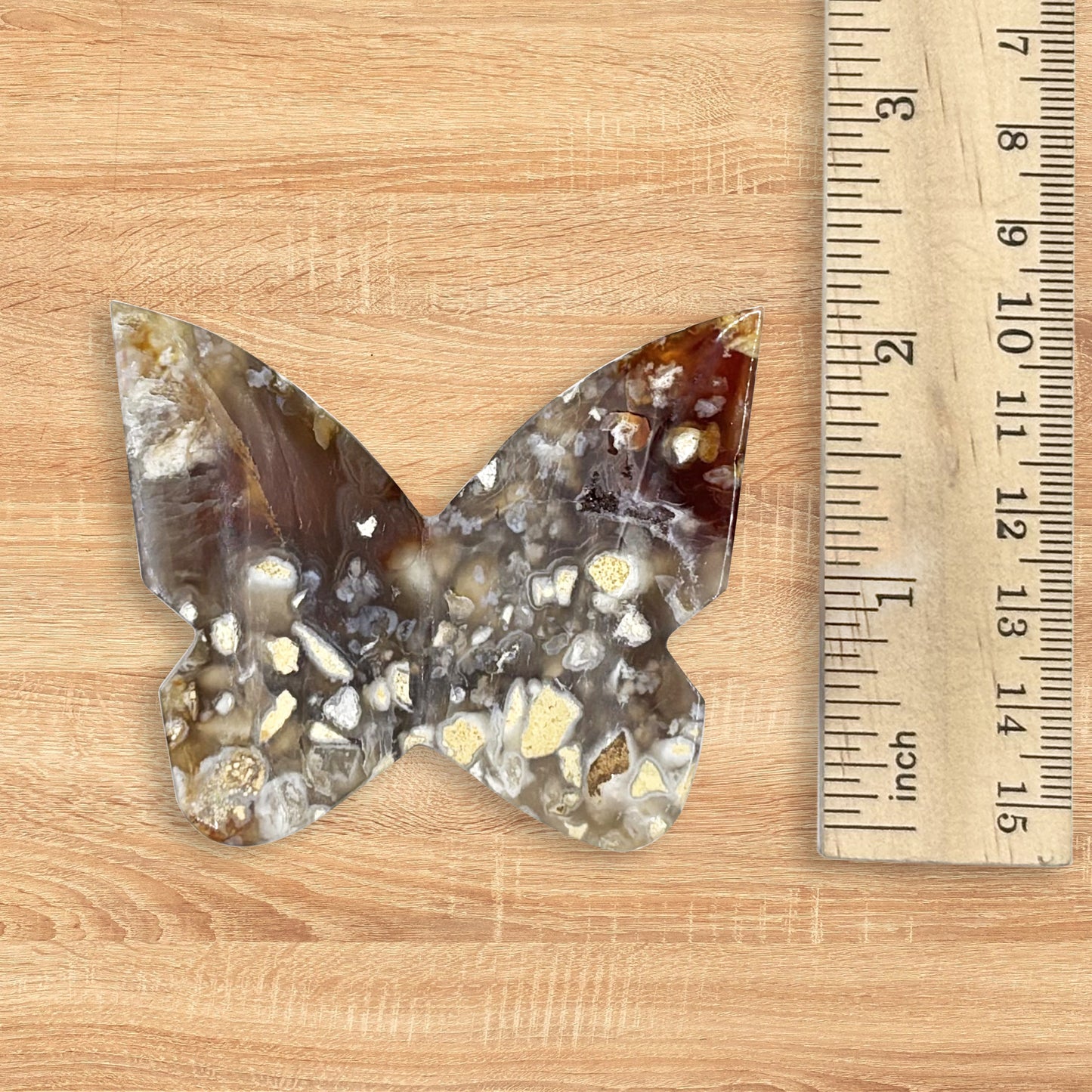 Maligano Jasper Butterfly Carving Natural Handcrafted Crystal Decor for Home & Gift - RAN543