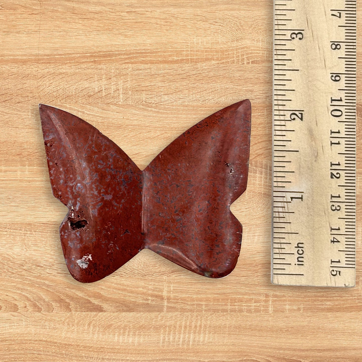 Red Jasper Butterfly Carving Natural Handcrafted Crystal Decor for Home & Gift - RAN544