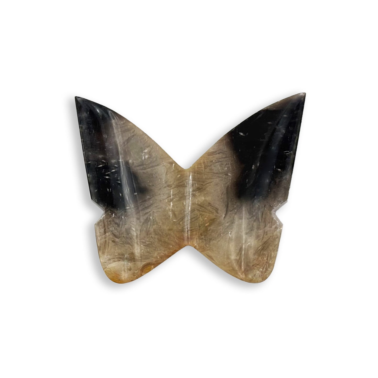 Palm Root Butterfly Carving Natural Handcrafted Crystal Decor for Home & Gift - RAN546