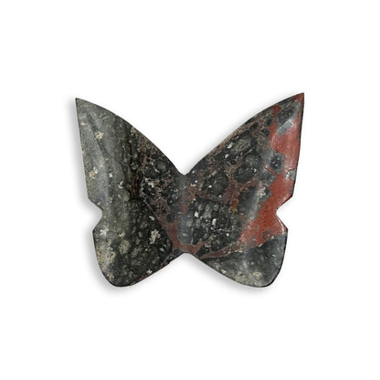 Red Jasper Butterfly Carving Natural Handcrafted Crystal Decor for Home & Gift - RAN549