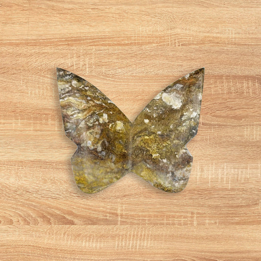 Bumble Bee Jasper Butterfly Carving Natural Handcrafted Crystal Decor for Home & Gift - RAN550