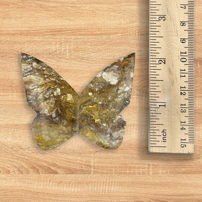 Bumble Bee Jasper Butterfly Carving Natural Handcrafted Crystal Decor for Home & Gift - RAN550